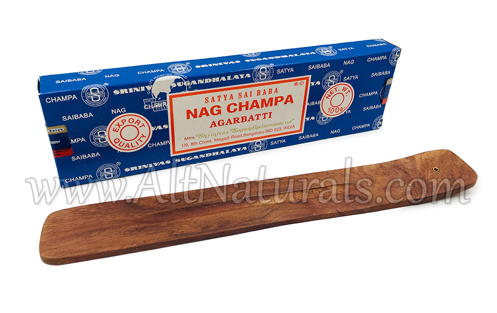 Nag Champa Bundle with Wooden Incense Tray