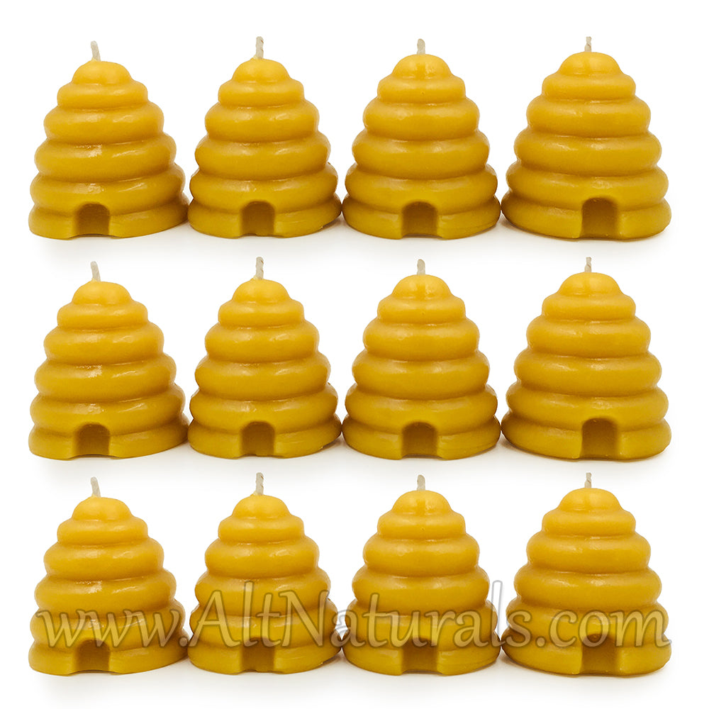 100% Pure, Natural Beeswax Beehive Votive Candles