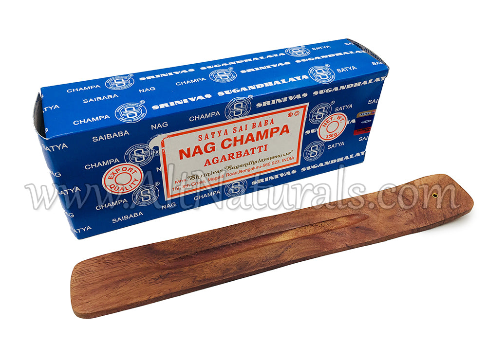 Nag Champa Bundle with Wooden Incense Tray