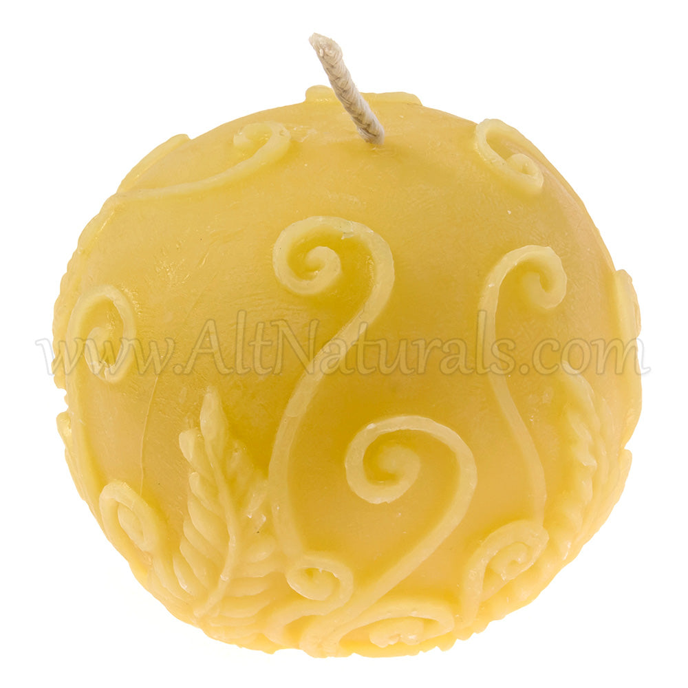 Holiday Fern - Shaped Beeswax Candle