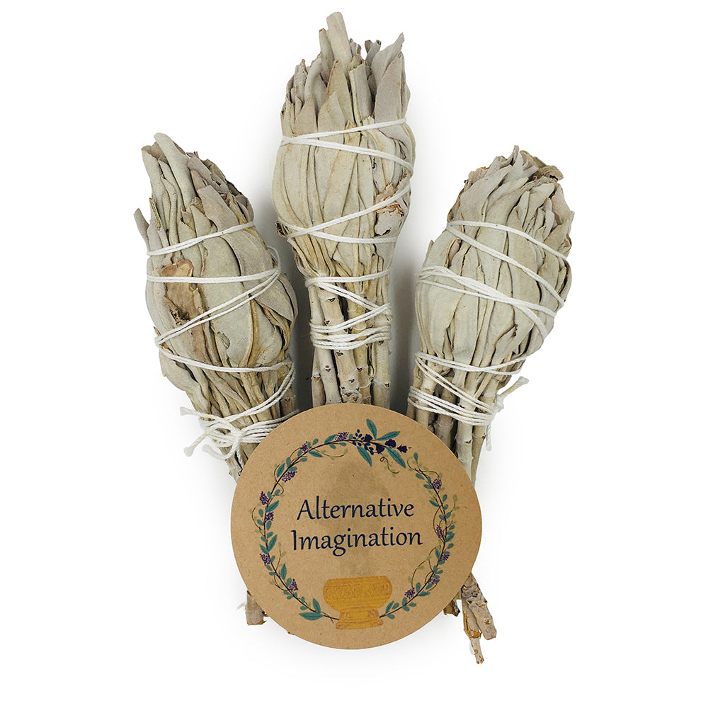 Premium California White Sage Mini Torches (Pack of 3)