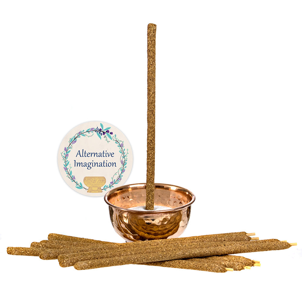 Rolled Palo Santo Incense with Hammered Bowl