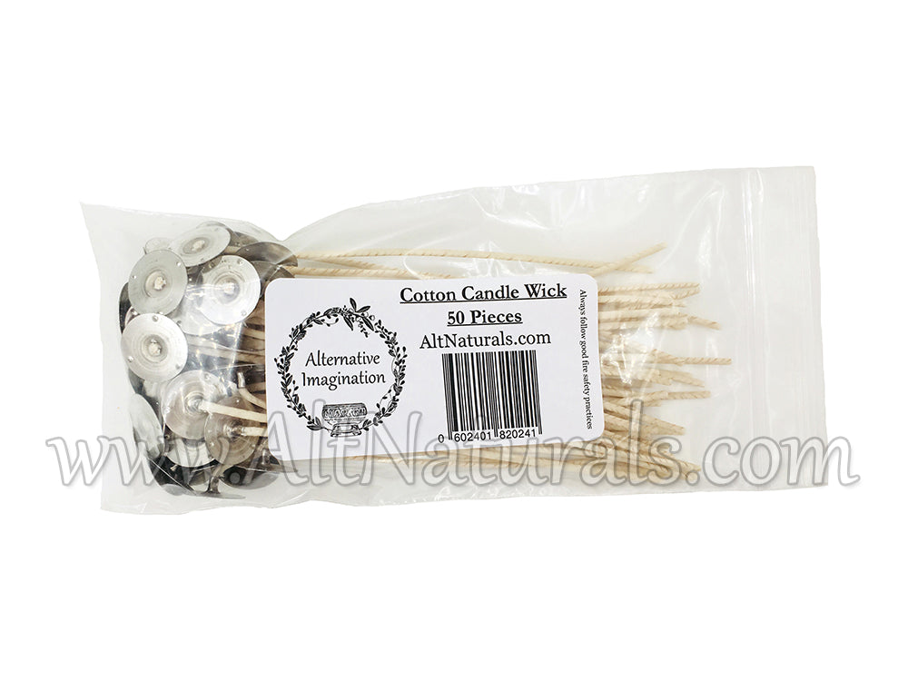 6" Pre Waxed Cotton Candle Wick
