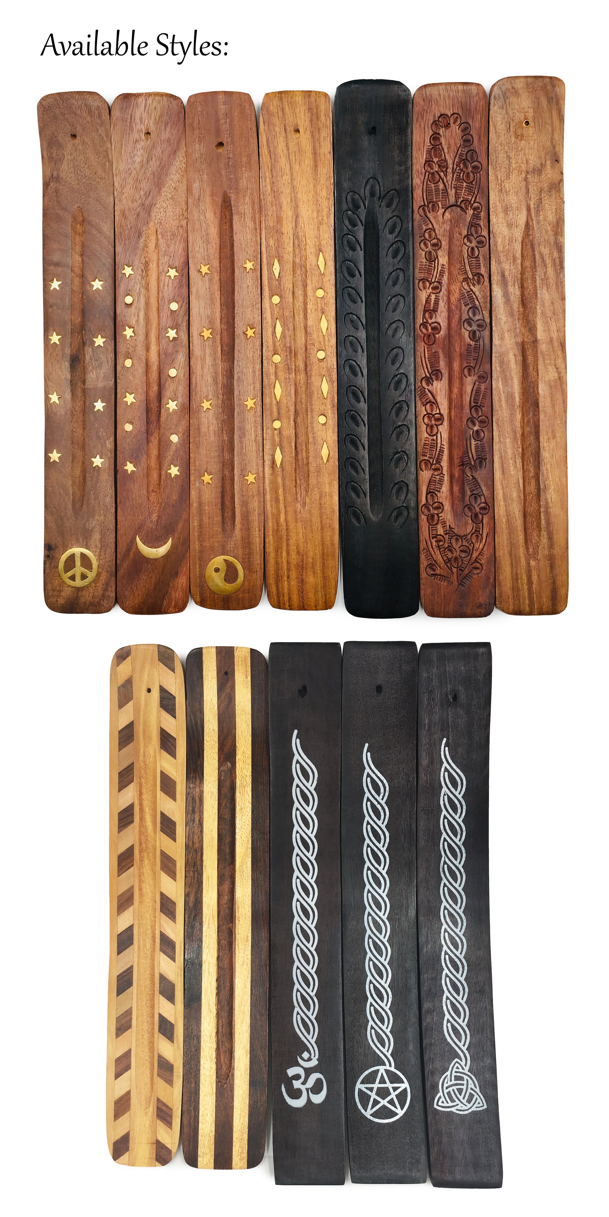 Wooden Tray Stick Incense Holder Collection