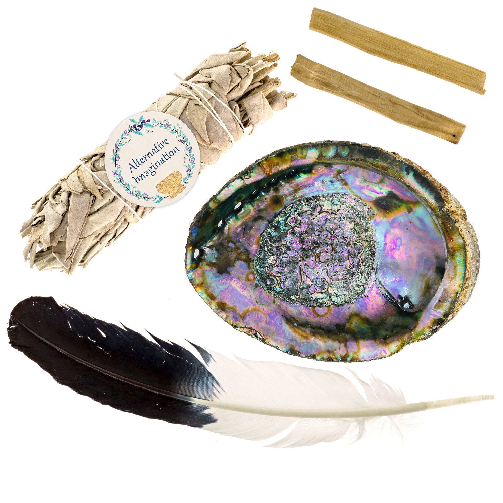 Purification Kit Palo Santo Kit - Sage - Yerba Santa - Abalone shell