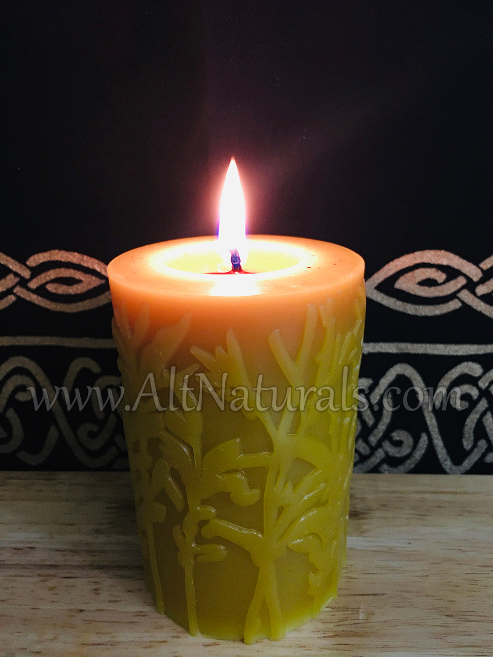 Wild Meadow Beeswax Pillar Candle