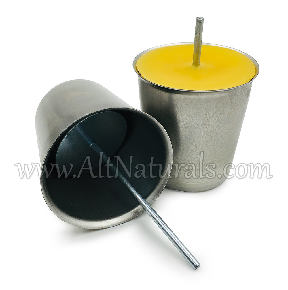 Seamless Steel Flared Votive Molds with Wick Pins (10 Molds with Pins)