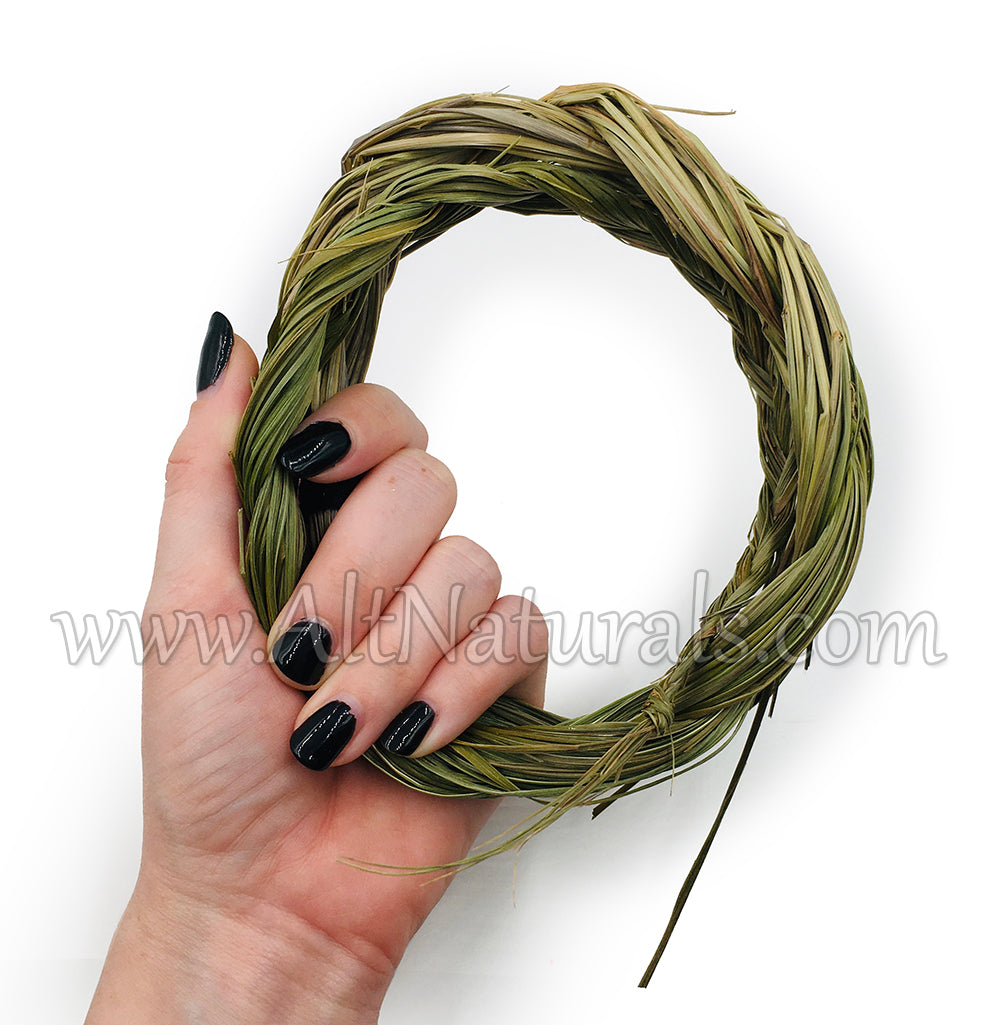 Authentic Ojibwe Indian Sweet Grass Braid Smudge Incense Purify -   Log Cabin Decor