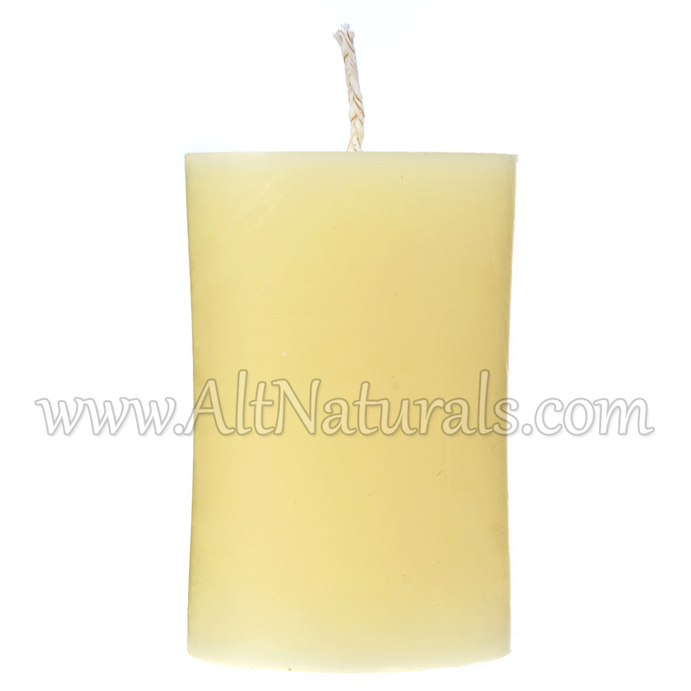 100% Pure White Ivory Beeswax Pillar Candles