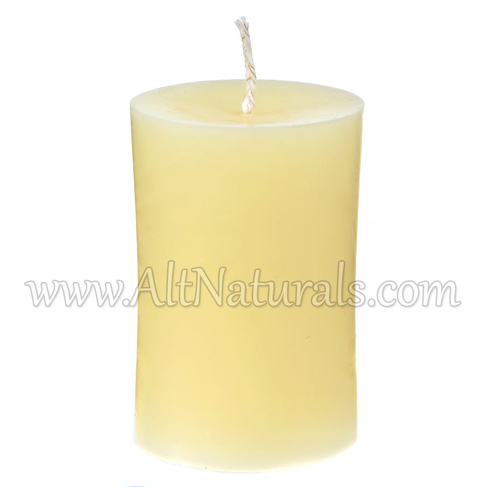 100% Pure White Ivory Beeswax Pillar Candles