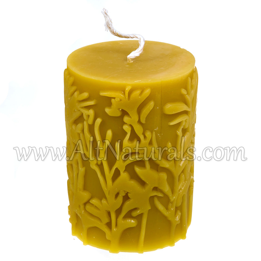 Wild Meadow Beeswax Pillar Candle