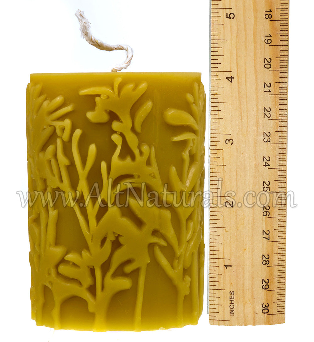 Wild Meadow Beeswax Pillar Candle